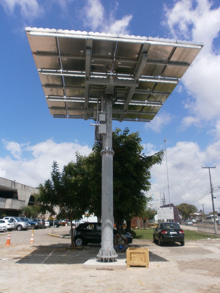 Urban CPV system in a parking lot